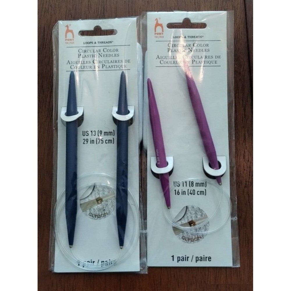 Plastic Circular Needles by Loops & Threads - 2 Sets